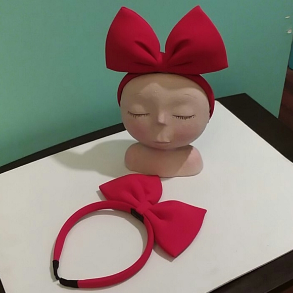 Handmade Other - Red Bow Headband
